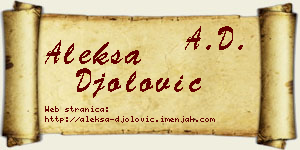 Aleksa Đolović vizit kartica